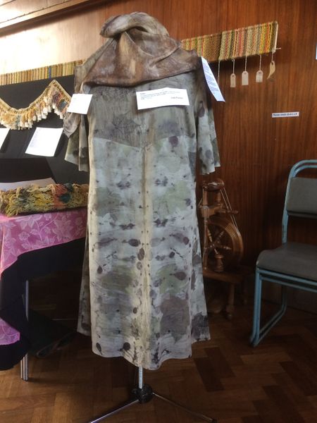 Ecodyed silk noil fabric - now a dress!