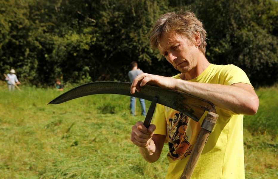 Scything at Greenwood Days