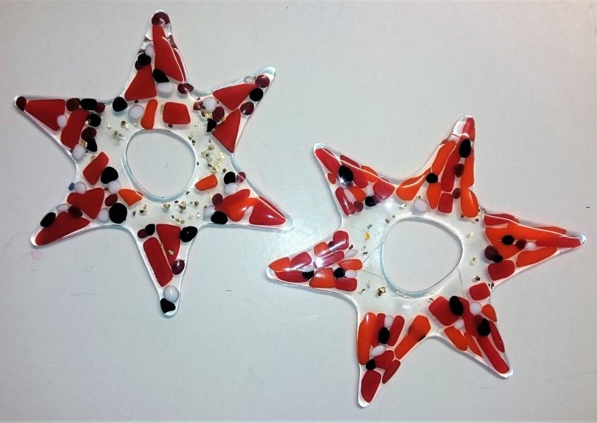 Fused Glass hanging stars