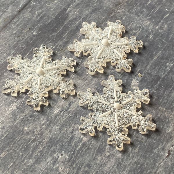 Fused glass snowflakes
