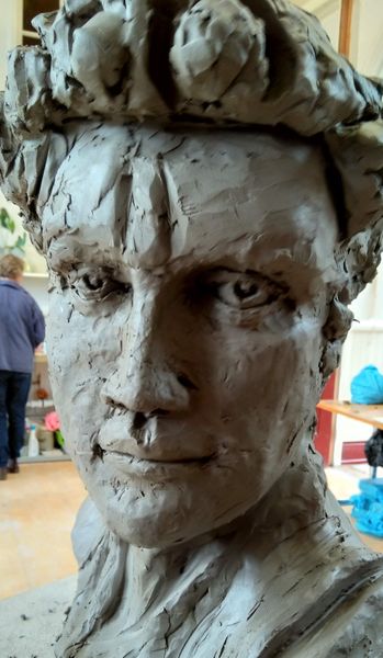 clay portrait sculpture