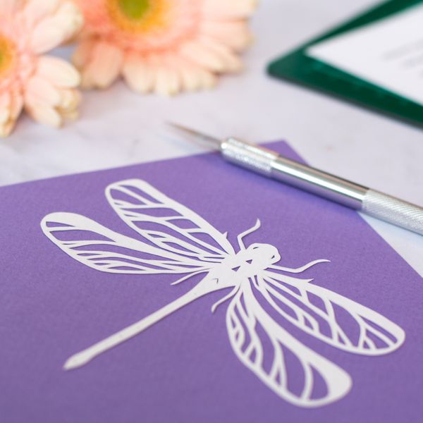 Dragonfly paper cut
