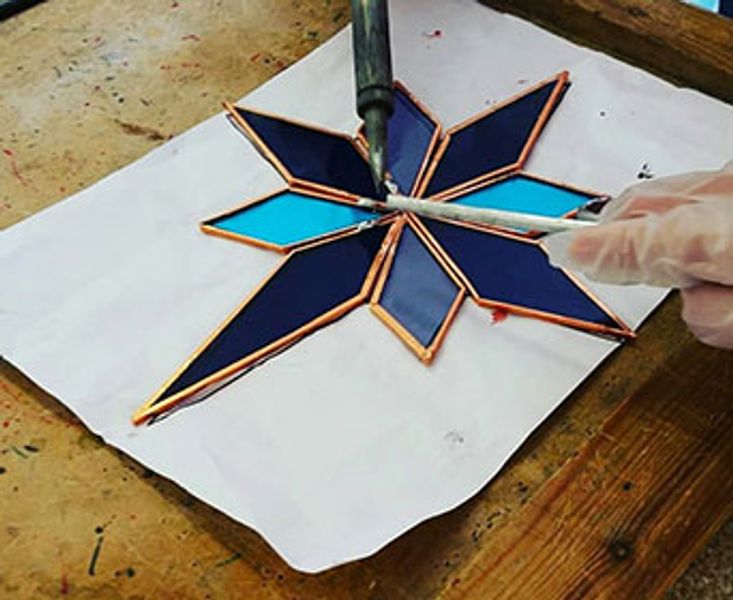 A Christmas star using Copper Foiling technique