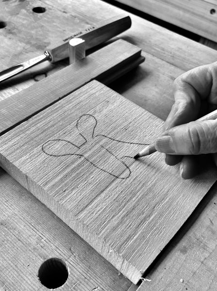 Drawing the design onto the wood