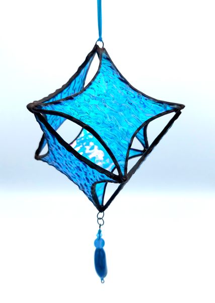 Blue 3D suncatcher