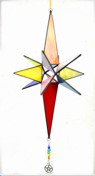 Multi-coloured 3d star