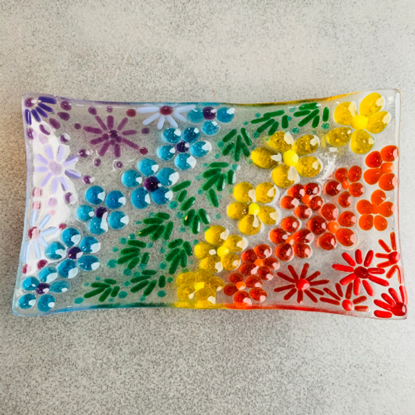 Fused glass soap dish kit by Twice Fired