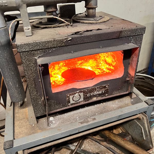 Heating metal in the Forge