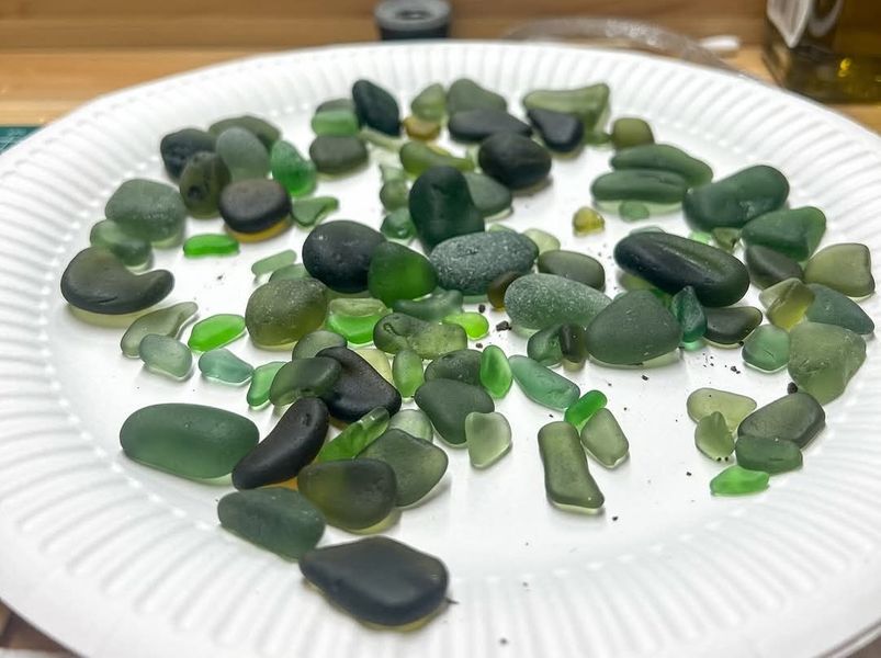 Green sea glass