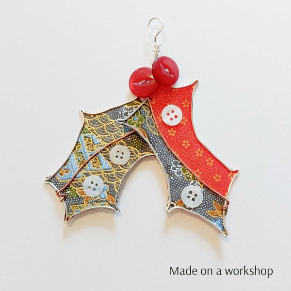 Created on a wire Christmas decoration workshop with Judith Brown