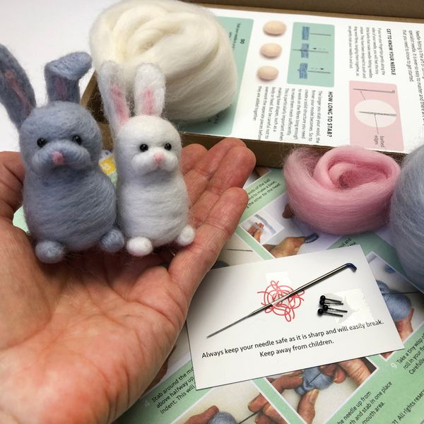 Needle Felted Rabbits Kit - Bergin & Bath