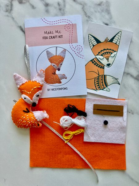 Felt fox ornament craft kit