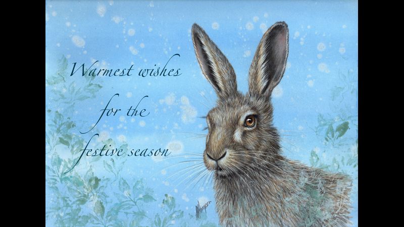 Christmas Hare e-Greeting Card 