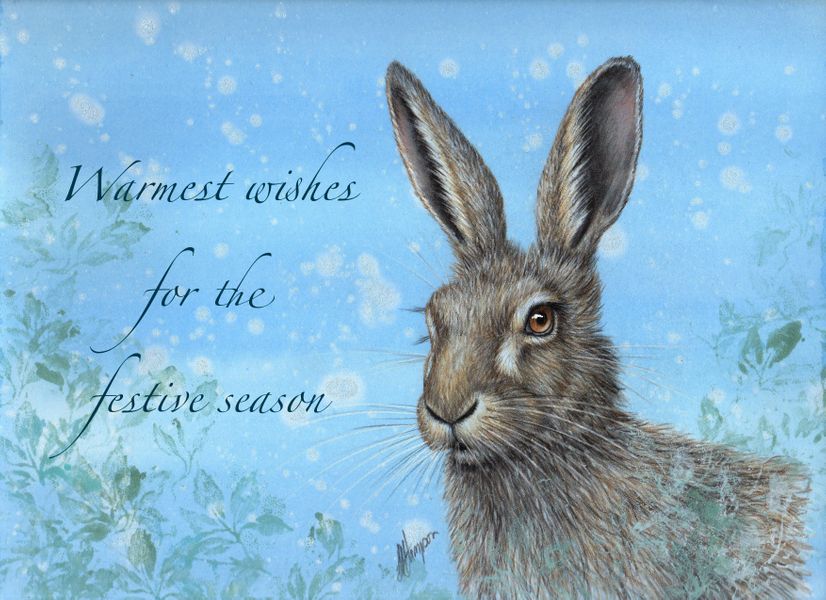 Christmas Hare e-Greeting Card 