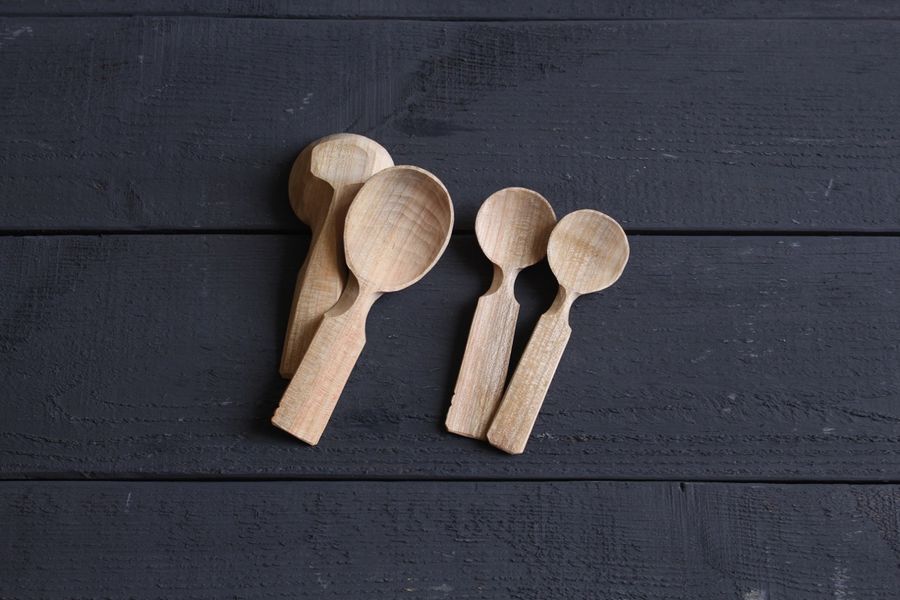 Some carved wooden spoons