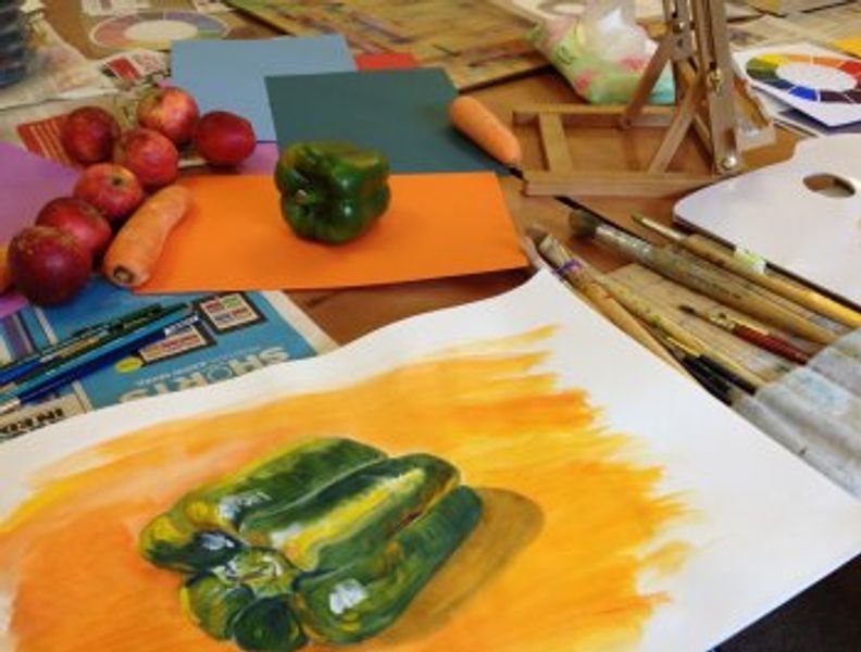 You'll get to try a variety of media including acrylics, watercolours, oils, pencils and pastels