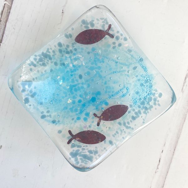 Fused glass kit - Trinket dish, Under the sea/beach shoreline