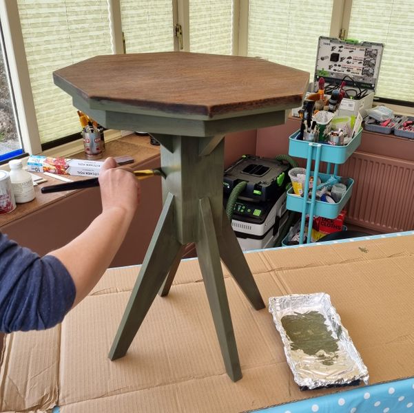 Painting a side table