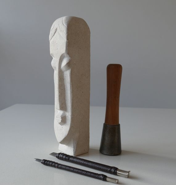 stone carving head project