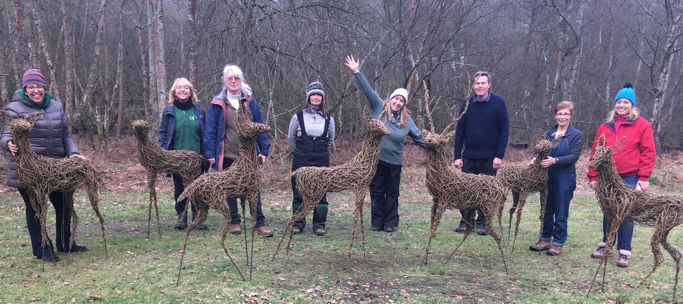 Two day wollow deer students and their work 