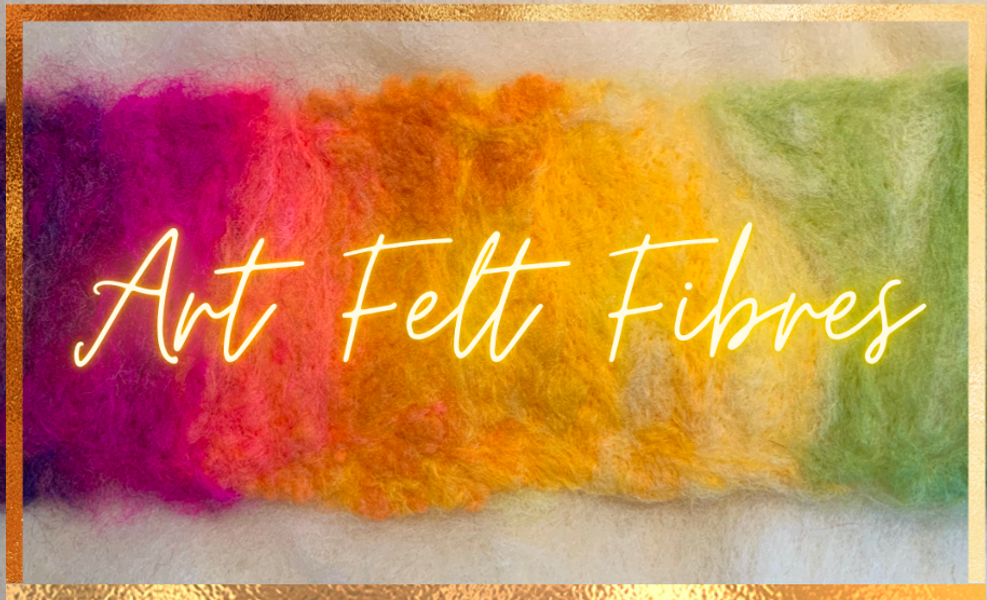 A spectrum of exquisite colour with a glowing light-filled message represents what Art Felt Fibres is all about!