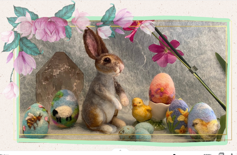 Your handsome Easter Bunny will be an impressive stand-alone piece for your Easter Bunny display, surrounded by needle felted Easter eggs