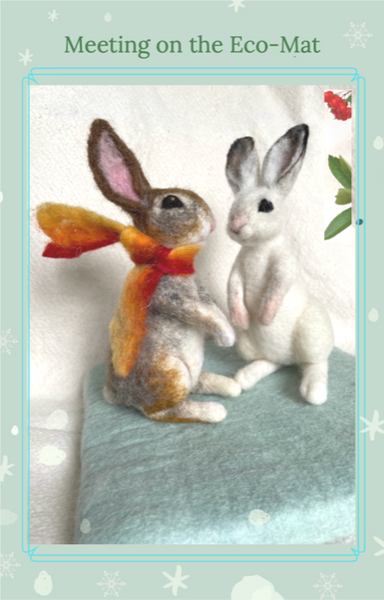 The large easter bunny and snow hare will be approximately 16cm high