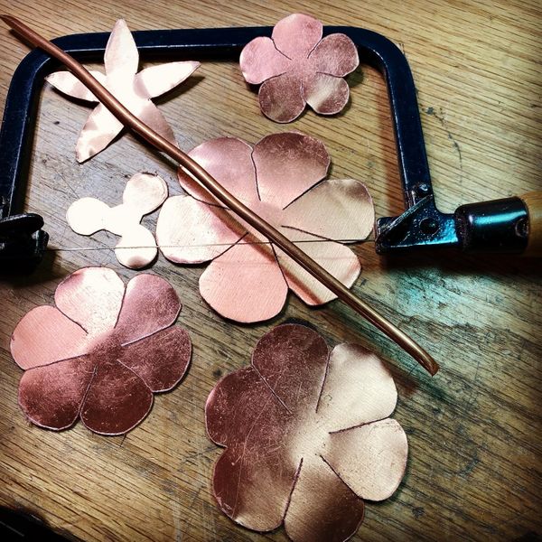 Making a copper rose components