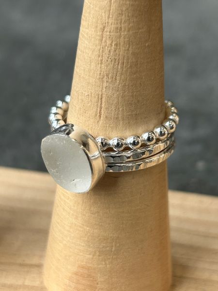 seaglass stacking ring trio canny goose