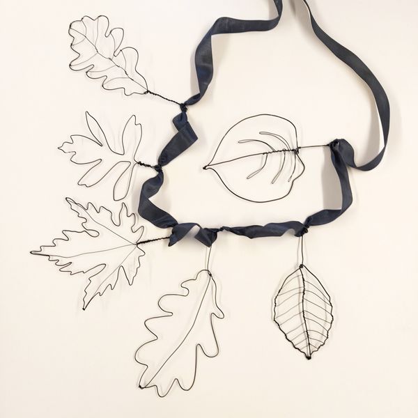 Wire leaves, inspired by the real thing!