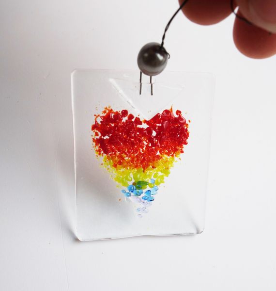 rainbow heart trio hanging kit to make at home