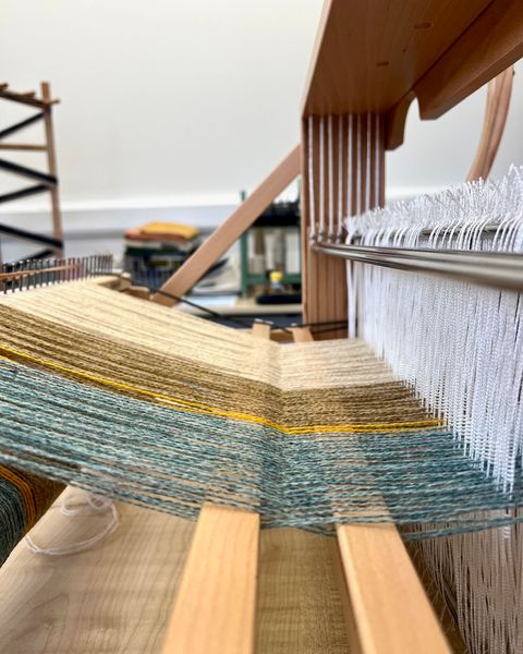 Preparing the loom.