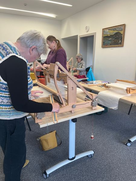 Our weaving group hard at work!