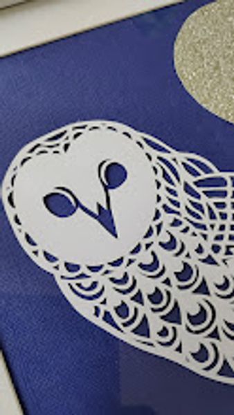 Papercut barn Owl face
