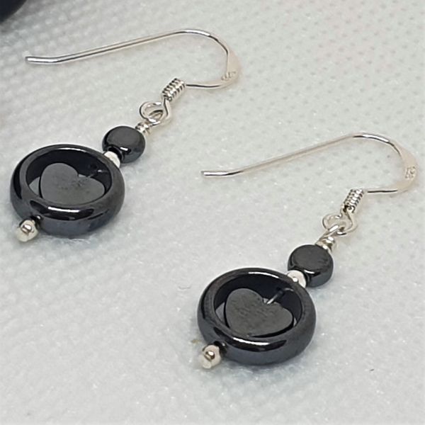 ♥ HEMATITE EARRINGS CREATED WITH 925 SILVER AND 925 EAR WIRES ♥