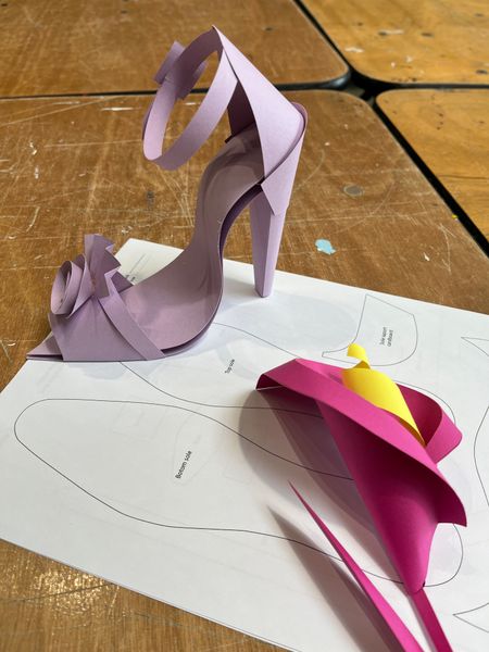 Make your own elegant paper shoe sculpture and Lily (if time allows)