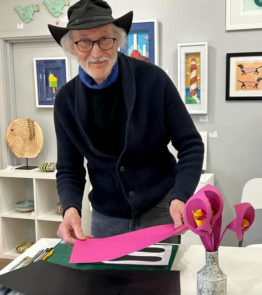 Tutor Graham Lester in his studio