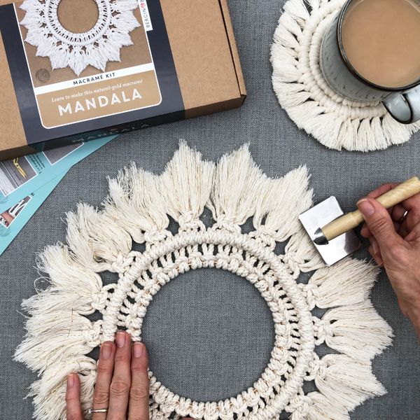 Macrame Kit - Mandala - Gold. Make a Christmas wreath decoration or a table  centerpiece for your home. A great crafty gift idea or stocking filler for  adults and teens.