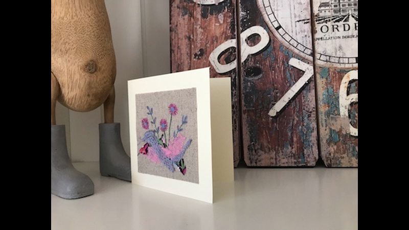 embroidered cards