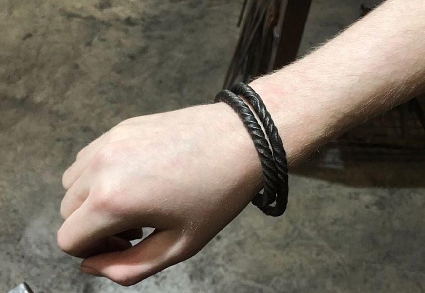 Made by a previous student... a delicately forged bracelet