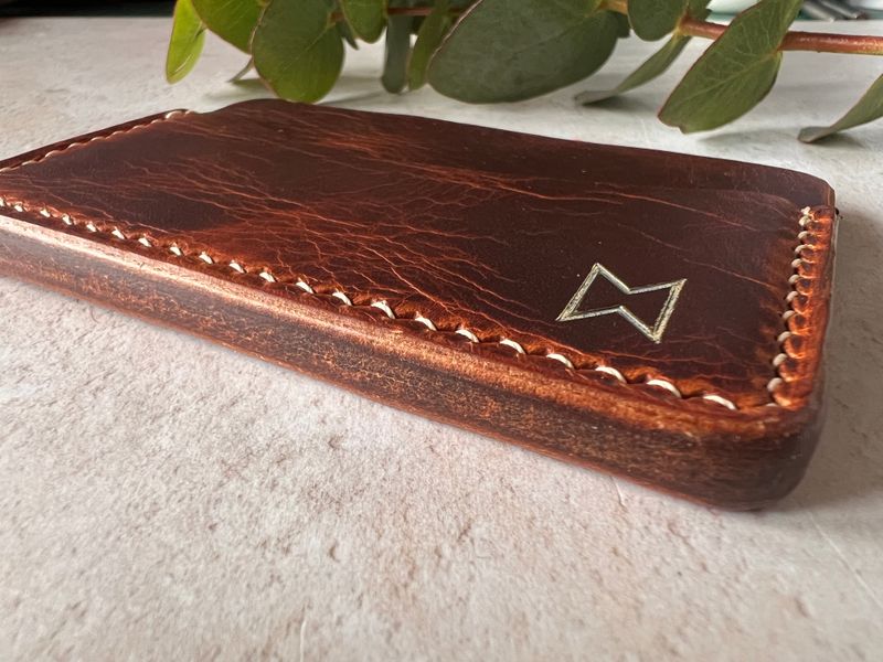 Morgan + Wells Ingleborough handstitched leather card wallet