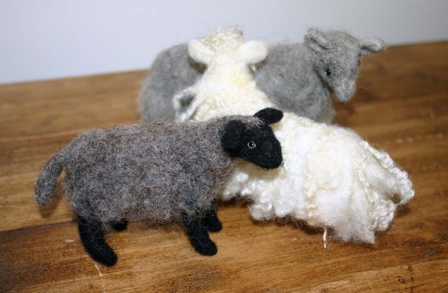 Needle felted sheep