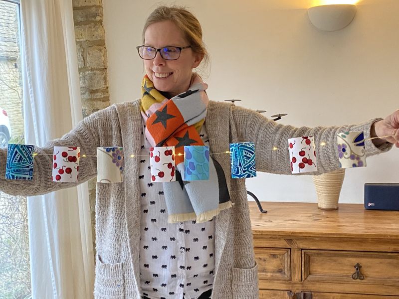 Mini lampshade Fairy Light Bunting Workshop Lechlade