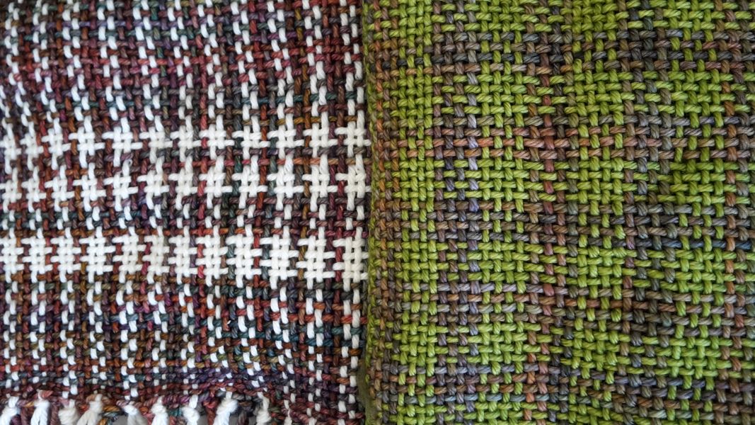 Woven at 'Weave a patterned scarf' workshop 