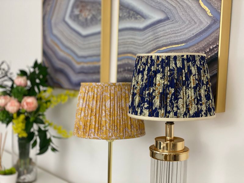 Gathered & pleated lampshades