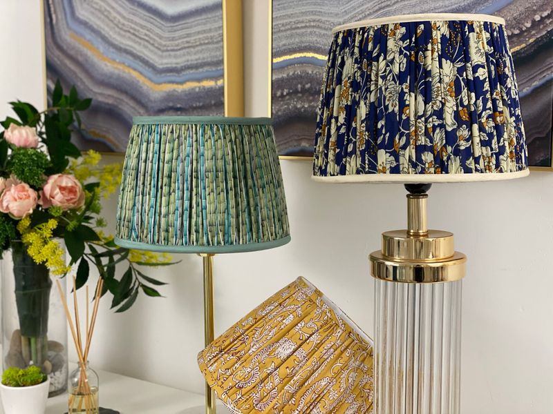 Gathered & pleated lampshades