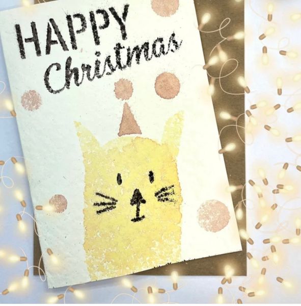 Christmas cat card kit