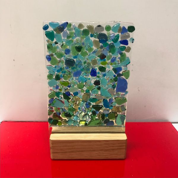 Fused Glass Night Light Holder - makes a lovely gift for Christmas!