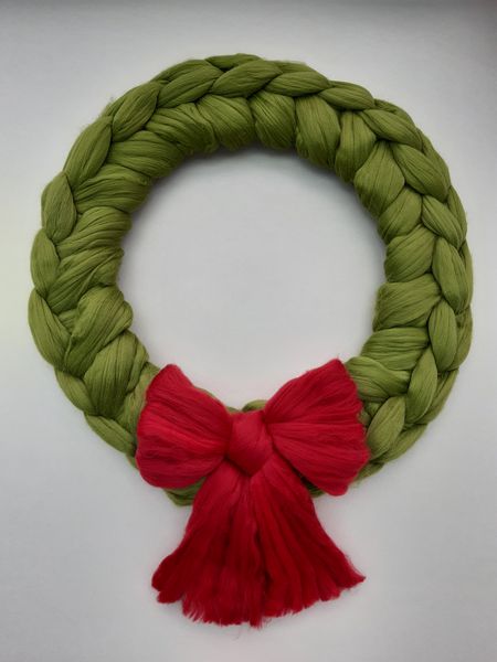 Green Arm Knit Wreath Colour Choice