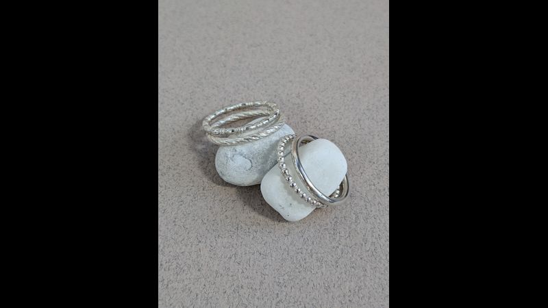 Silver stacking rings